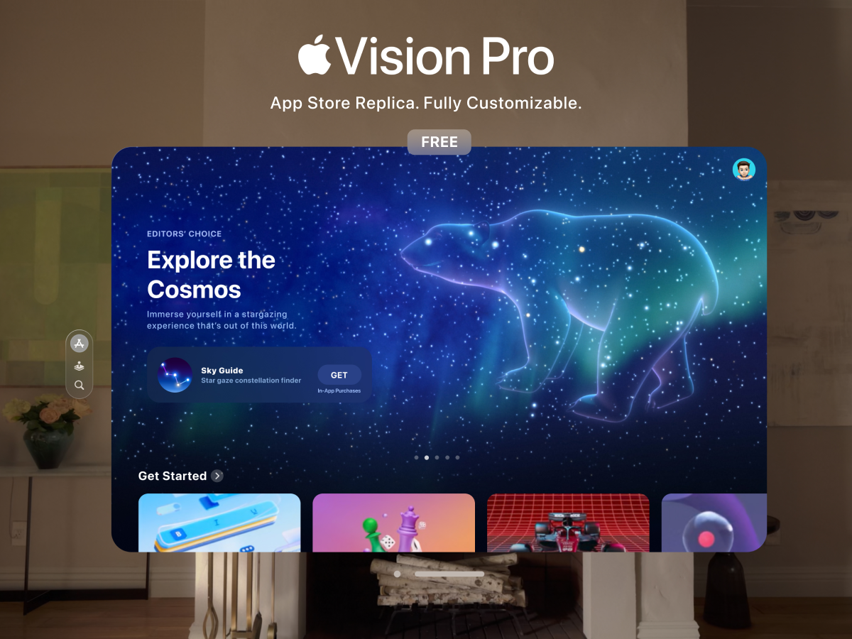 Apple Vision Pro – App Store Replica .fig素材下载 – UI8界面设计素材