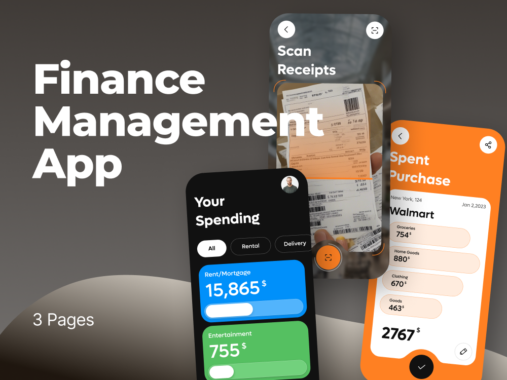 金融管理App UI设计素材下载