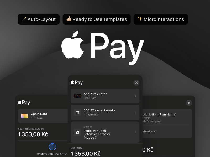 Apple Pay iOS16.5 UI Kit for Figma Download