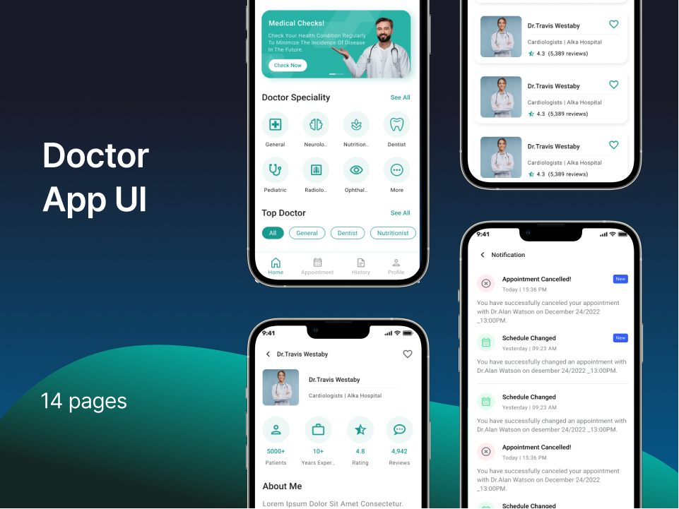 医院医生预约挂号App UI设计源文件