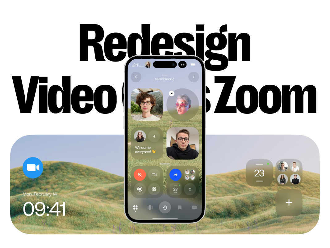 Zoom视频会议应用UI设计素材下载