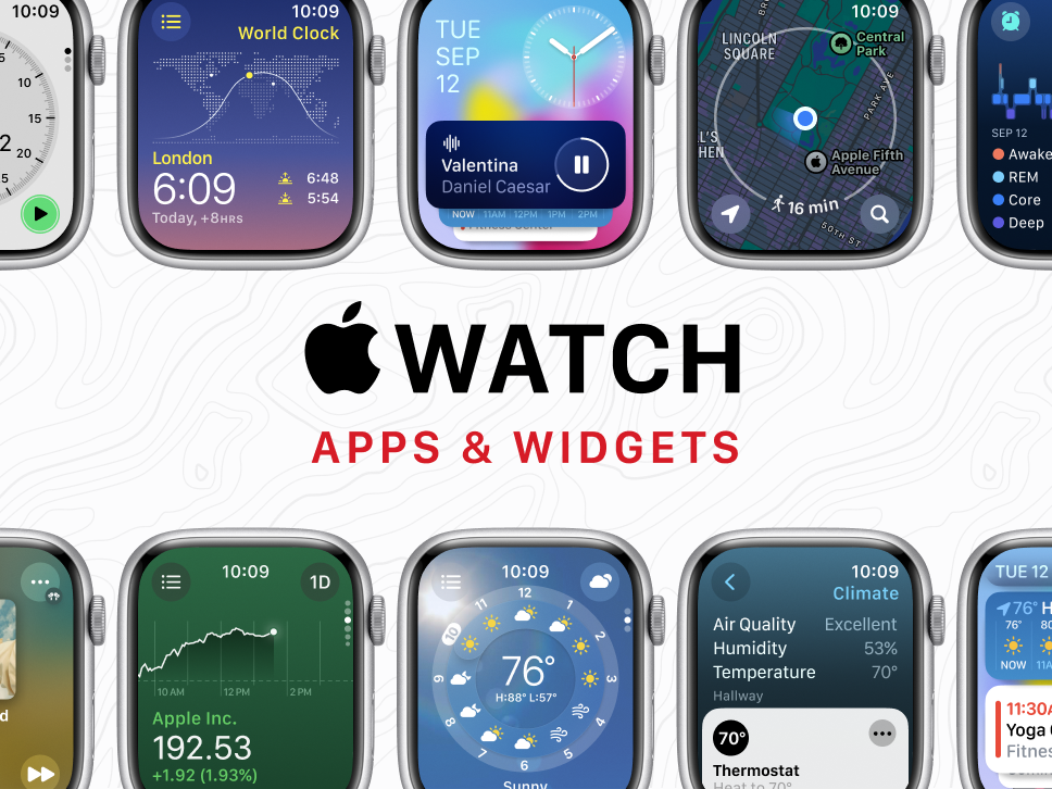 Apple Watch App Widgets UI & 样机素材下载