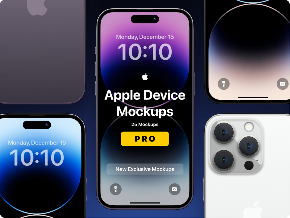 Apple 设备mockup UI设计素材下载 – iPhone Watch iPad .fig