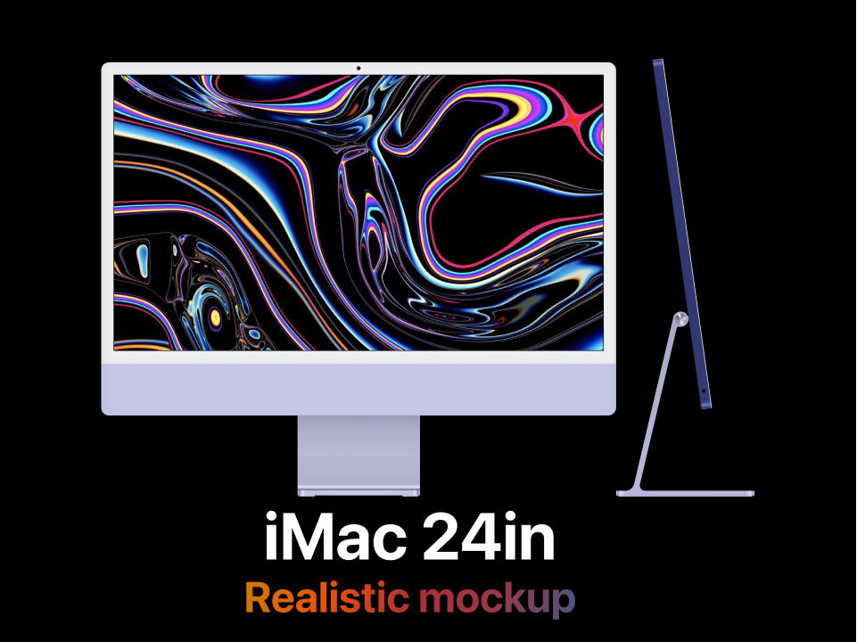 iMac 24″ UI 设计素材下载 – Figma Mockup