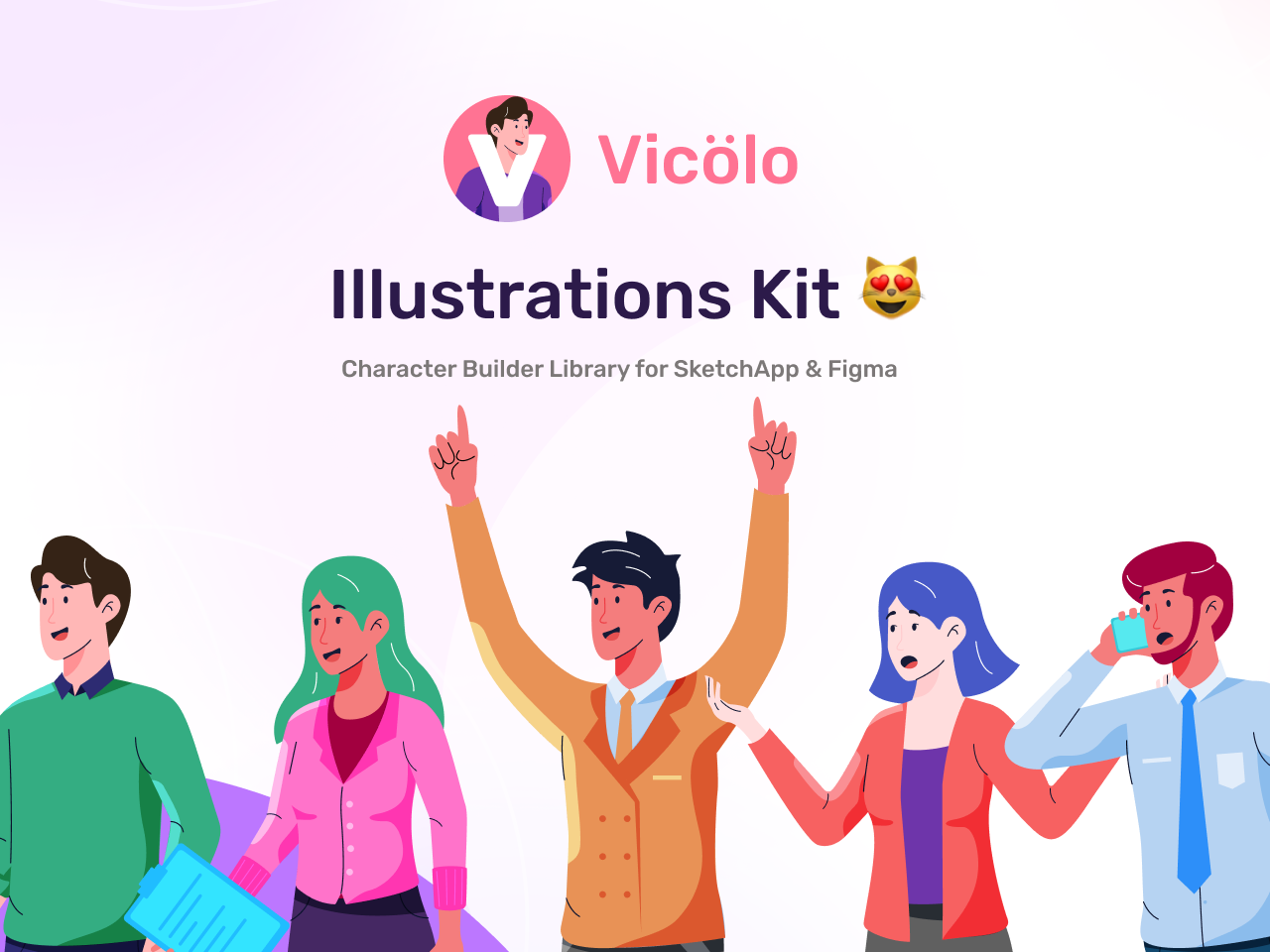 Vicolo 插画创作工具集 illustration kit .fig素材下载 – UI8 Figma插画资源