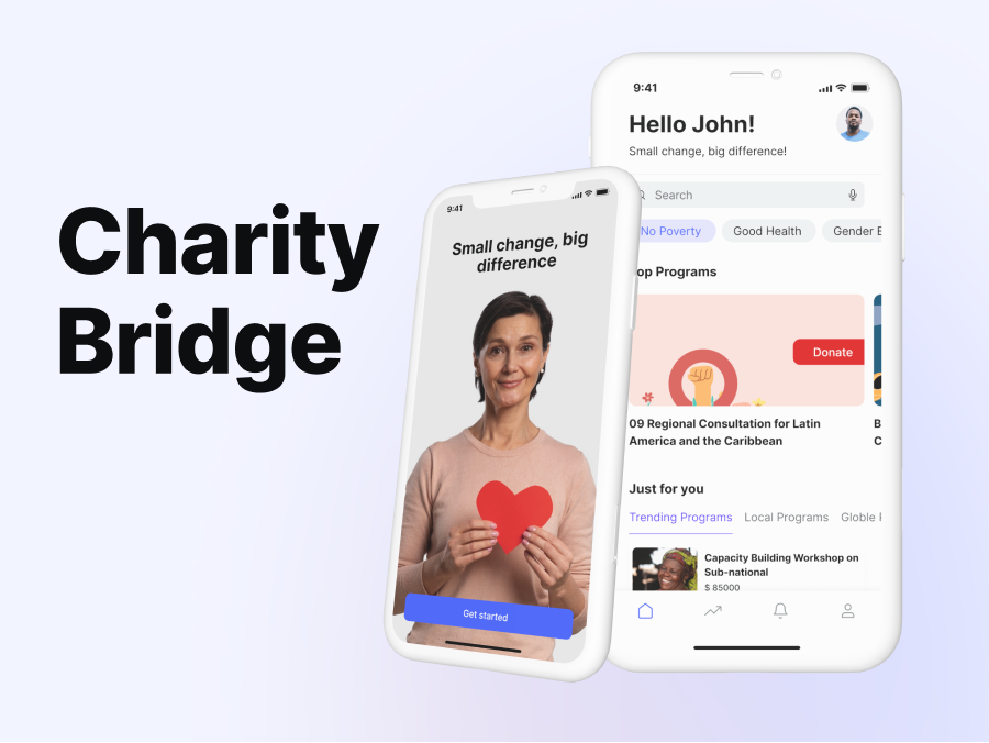 慈善公益App UI设计素材下载