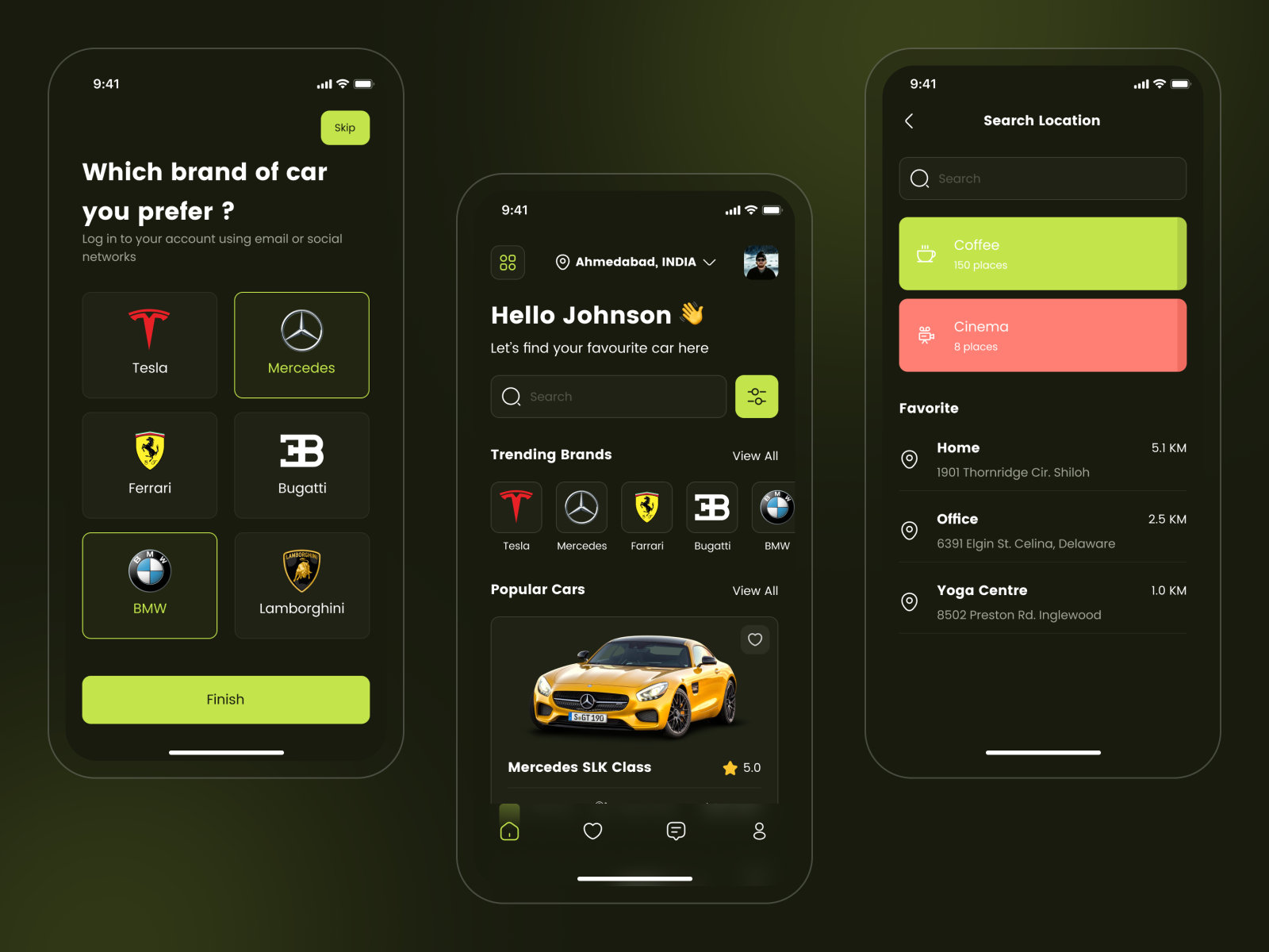 租车App UI设计源文件 Figma素材下载