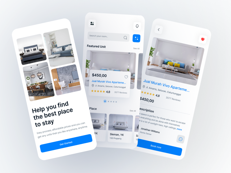 租房、售房app UI设计素材下载