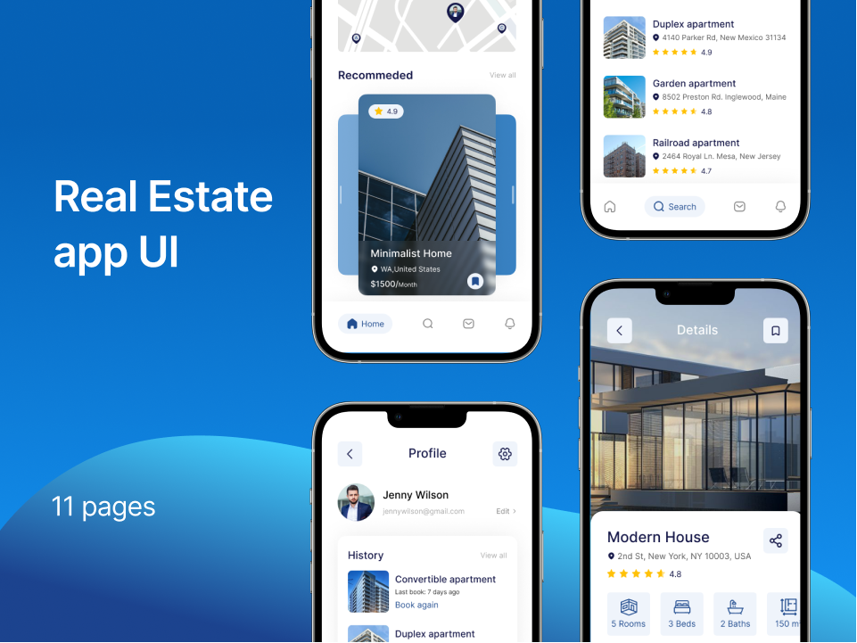 房产租售App UI设计素材下载