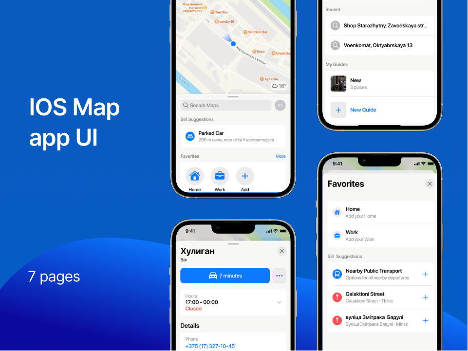 Apple iOS 系统地图App UI设计源文件