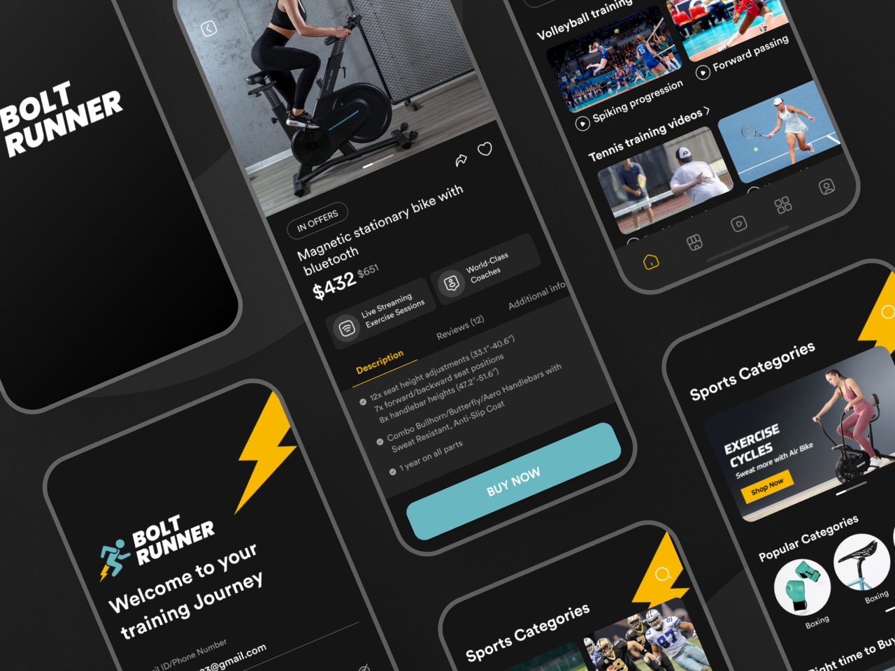 Bolt Runner健身App UI设计源文件 Figma下载