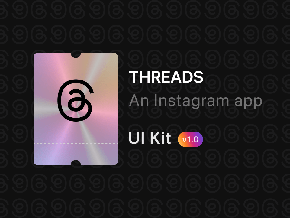 Instagram社交app Threads UI设计素材下载