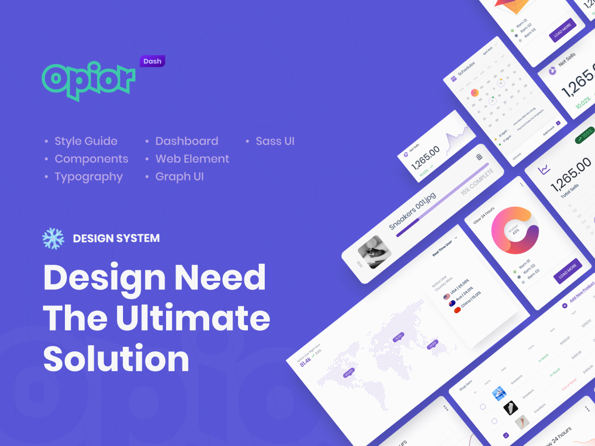 Opior Design System UI素材下载 – Figma网页模板