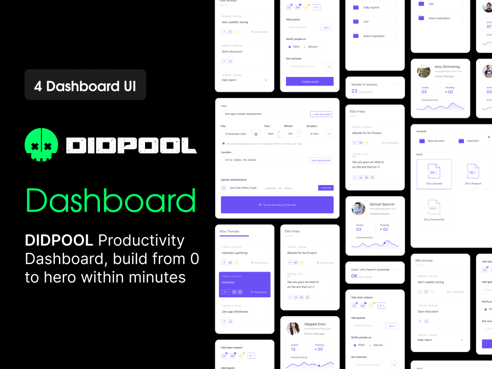 DIDPOOL仪表盘UI设计资源 – UI素材、下载、Figma