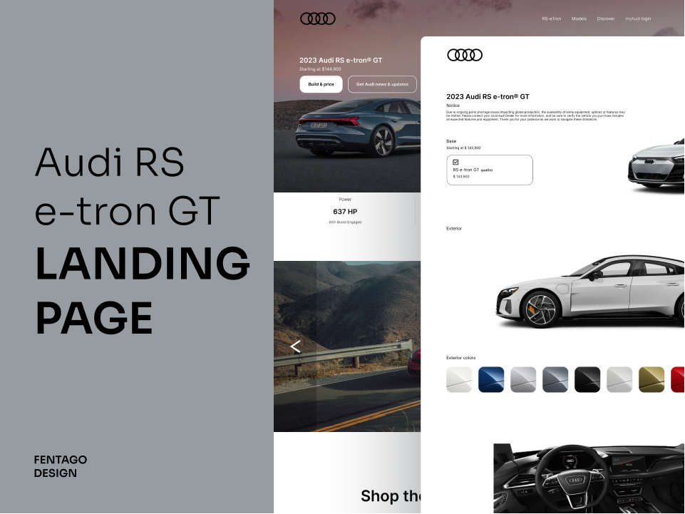 2023 Audi RS e-tron® GT Landing Page .fig素材下载
