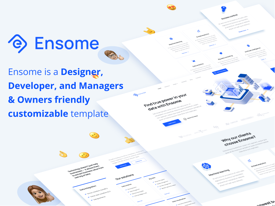 Ensome企业网站设计系统.fig素材下载 – UI8首发