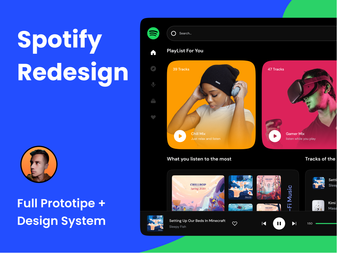 Spotify 音乐播放器界面优化设计.fig素材下载