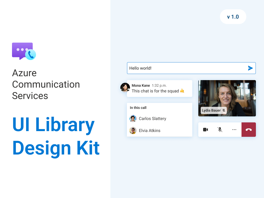 微软视频会议系统UI Design Kit素材下载