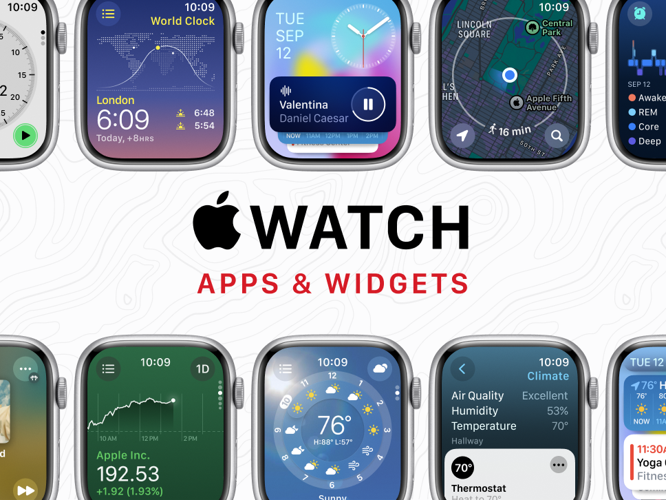 Apple Watch App Widgets UI & 样机设计素材下载