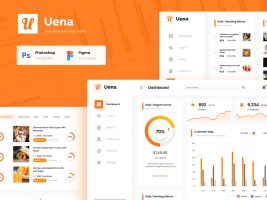 Uena餐厅订单管理系统UI设计素材下载