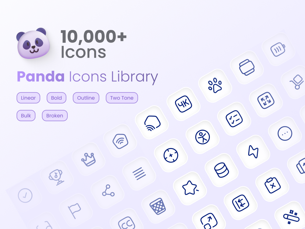 Panda Icons 6种风格10000+图标UI素材下载